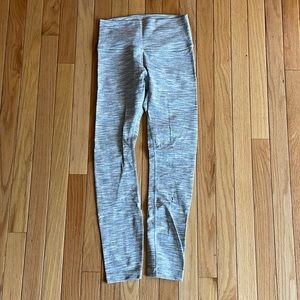 White and grey 3/4 align lululemon leggings size 6